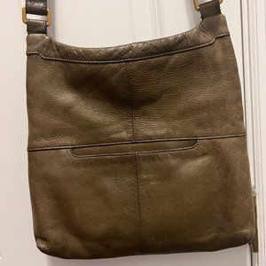 Hobo International green leather crossbody boho hippie purse